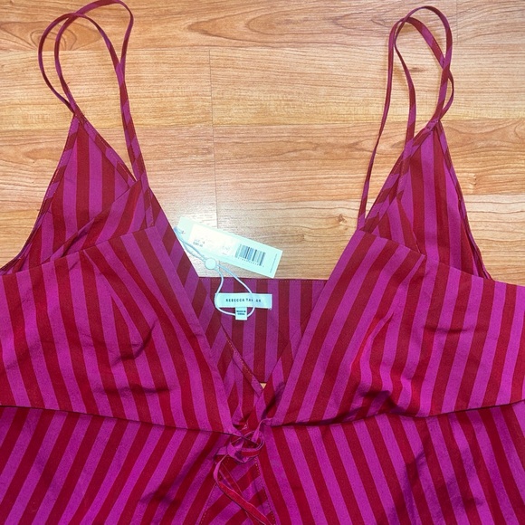 Rebecca Taylor Women's Marseille Stripe Dress HIBISCUS Size 16 NWT $395 - Picture 8 of 14